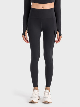 Millennia Wide Waistband Sports Leggings Trendsi