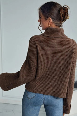 Turtleneck Long Sleeve Sweater Divacious