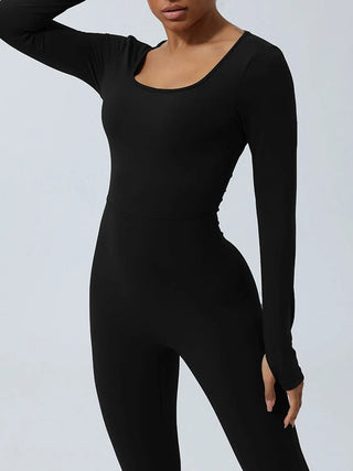 Twisted Backless Long Sleeve Jumpsuit Divacious