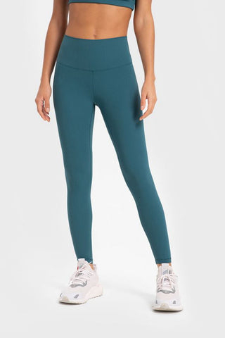 Millennia Highly Stretchy Wide Waistband Yoga Leggings Trendsi