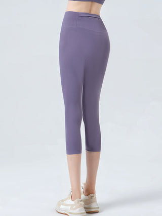 Wide Waistband Cropped Sports Leggings Trendsi