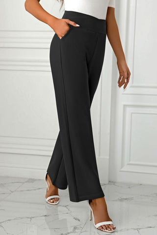 High Waist Pants with Pockets Divacious