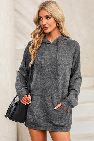 Long Sleeve Front Pocket Hoodie Divacious