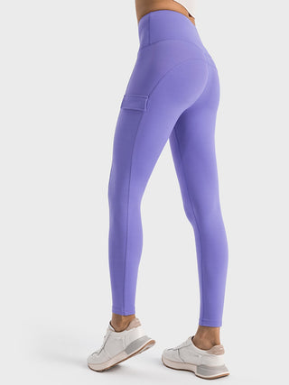 Millennia Wide Waistband Sports Leggings Trendsi