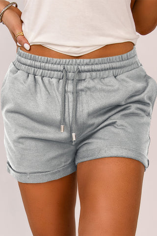 Drawstring Waist Cuffed Shorts Divacious