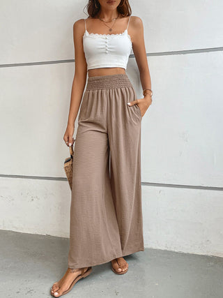 Wide Waistband Relax Fit Long Pants Divacious