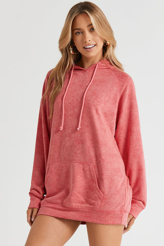 Long Sleeve Front Pocket Hoodie Divacious