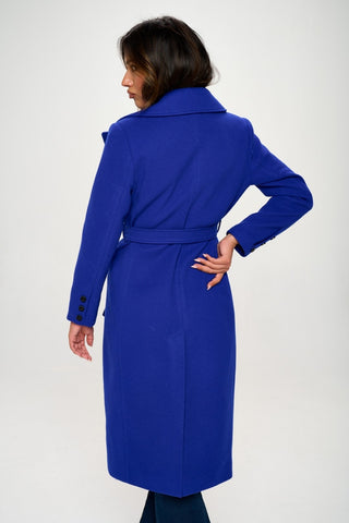 Coalition LA Double-Breasted Longline Coat with Belt Trendsi