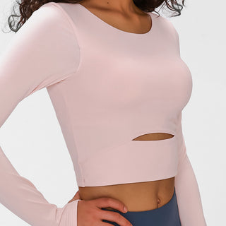 Millennia Long Sleeve Cropped Top With Sports Strap Trendsi