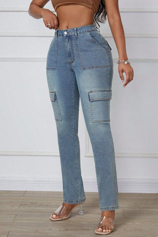 Skinny Jeans with Cargo Pockets - Divacious