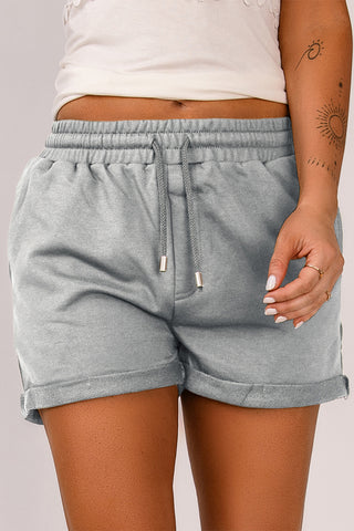 Drawstring Waist Cuffed Shorts Divacious