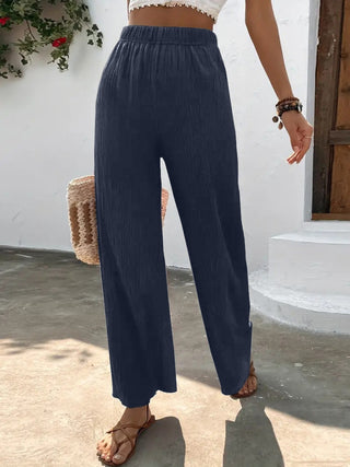 Full Size High Waist Wide Leg Pants Divacious