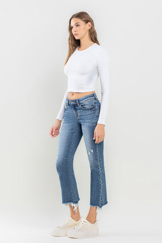 Lovervet Mid Rise Frayed Hem Jeans Divacious