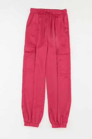 Long Tie Waist Pocketed Pants Divacious