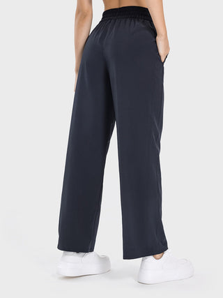 Millennia Drawstring Pocketed Active Pants Trendsi