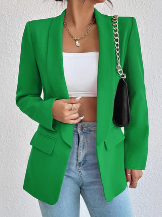 Shawl Collar Long Sleeve Blazer Divacious