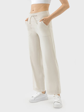 Millennia Drawstring Active Pants with Pockets Trendsi