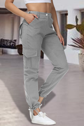 Full Size High Waist Pants with Pockets Divacious