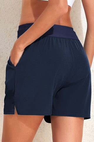 Drawstring Swim Shorts with Pockets Divacious