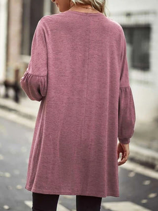 Open Front Long Sleeve Cardigan Divacious