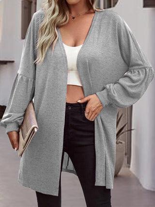 Open Front Long Sleeve Cardigan Divacious