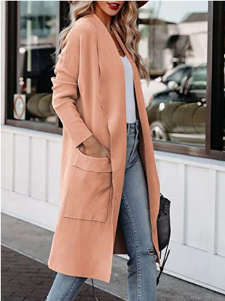 Open Front Dropped Shoulder Outerwear Divacious