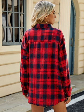 Plaid Button Up Long Sleeve Shirt Divacious