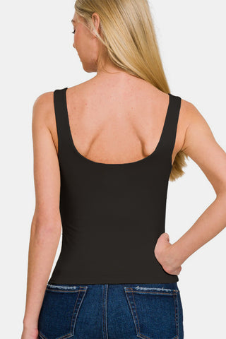 Double Layer Round Neck Tank Divacious