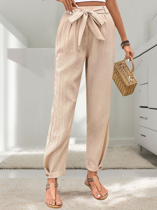 Tied High Waist Pants Divacious