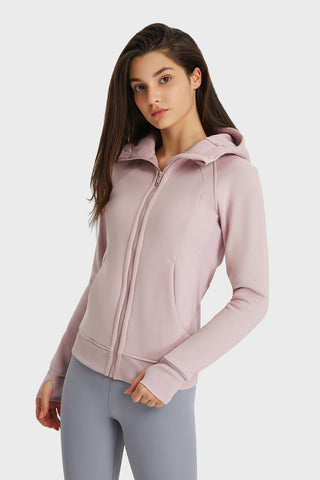 Millennia Zip Up Seam Detail Hooded Sports Jacket Trendsi