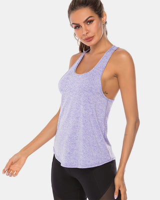 Full Size Scoop Neck Wide Strap Active Tank Trendsi