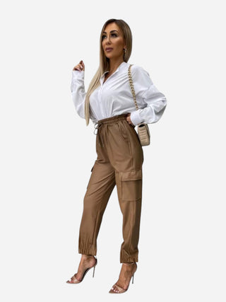 Tied High Waist Pants with Pockets Divacious