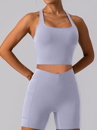 Square Neck Racerback Cropped Tank Trendsi