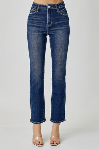 Full Size High Waist Straight Jeans Divacious