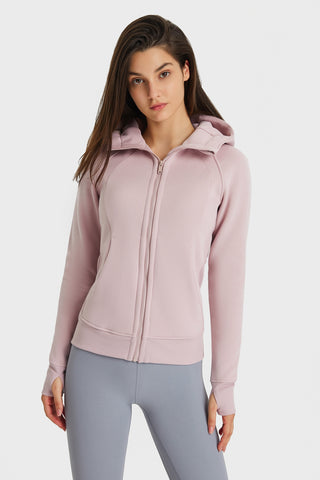 Millennia Zip Up Seam Detail Hooded Sports Jacket Trendsi