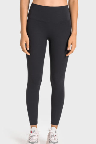 Millennia High-Rise Wide Waistband Yoga Leggings Trendsi