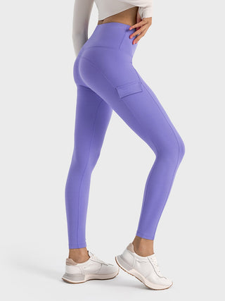 Millennia Wide Waistband Sports Leggings Trendsi