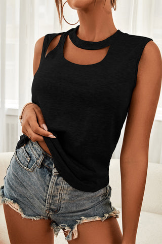 Cutout Sleeveless Top Divacious