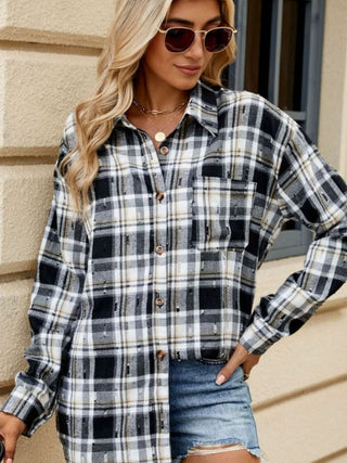 Plaid Button Up Long Sleeve Shirt Divacious