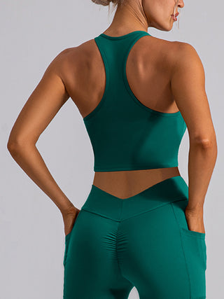 Square Neck Racerback Cropped Tank Trendsi