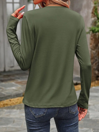 Round Neck Long Sleeve T-Shirt Divacious