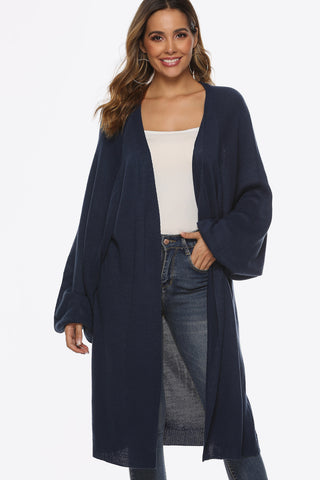 Long Sleeve Open Front Cardigan Divacious