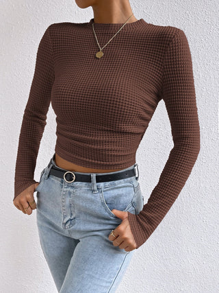 Round Neck Long Sleeve T-Shirt - Divacious