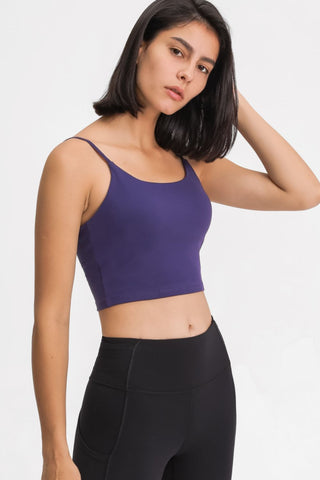 Millennia Feel Like Skin Scoop Neck Sports Cami Trendsi