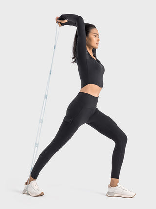 Millennia Wide Waistband Sports Leggings Trendsi