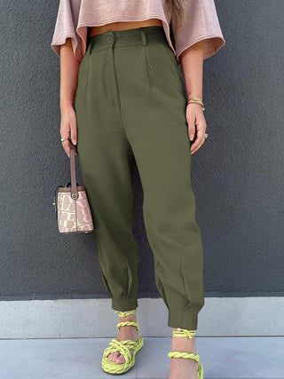 High Waist Cropped Pants Divacious