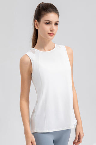 Round Neck Wide strap Active Tank Trendsi