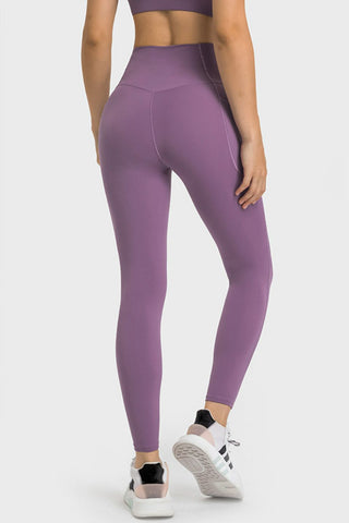 Millennia V-Waist Yoga Leggings with Pockets Trendsi