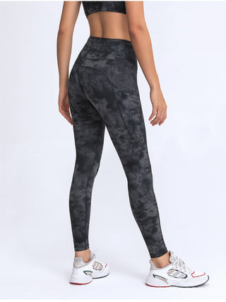 Millennia Wide Waistband Leggings with Pockets Trendsi