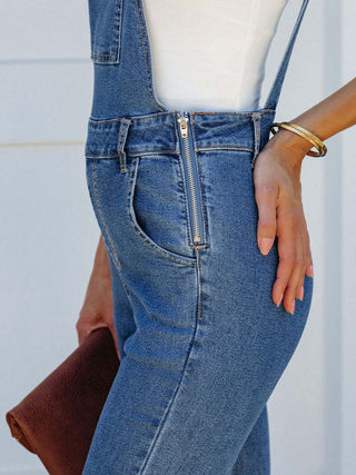 Raw Hem Denim Overall Divacious